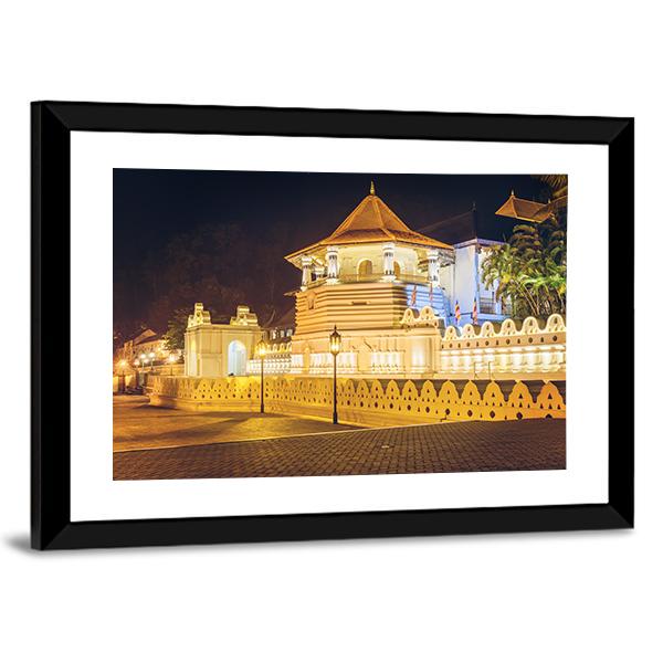 Temple Of Buddha Tooth Canvas Wall Art-3 Horizontal-Gallery Wrap-25" x 16"-Tiaracle
