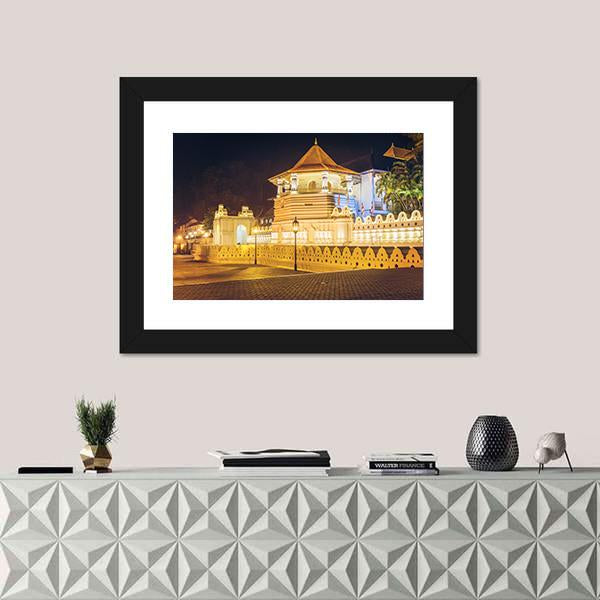 Temple Of Buddha Tooth Canvas Wall Art-3 Horizontal-Gallery Wrap-25" x 16"-Tiaracle