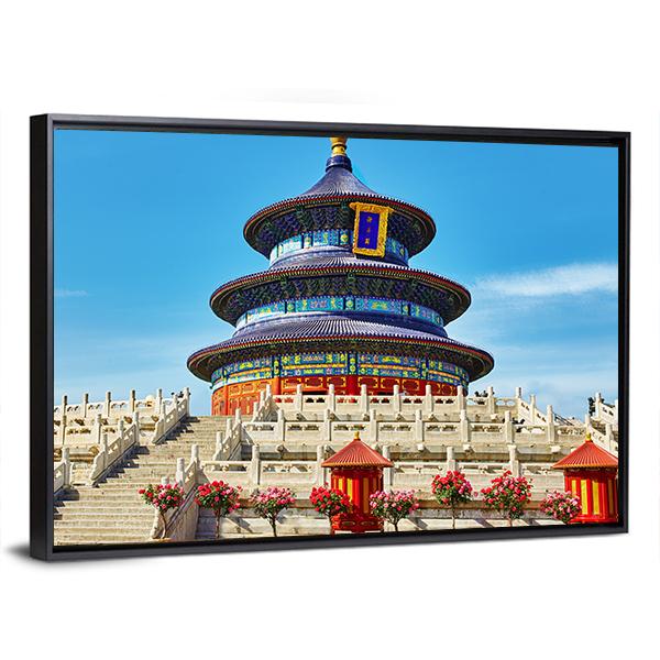 Temple Of Heaven Beijing Canvas Wall Art-3 Horizontal-Gallery Wrap-25" x 16"-Tiaracle