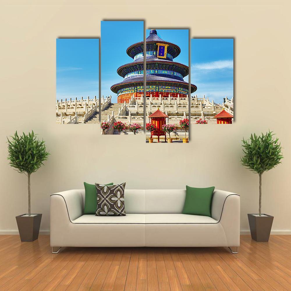 Temple Of Heaven Beijing Canvas Wall Art-4 Pop-Gallery Wrap-50" x 32"-Tiaracle