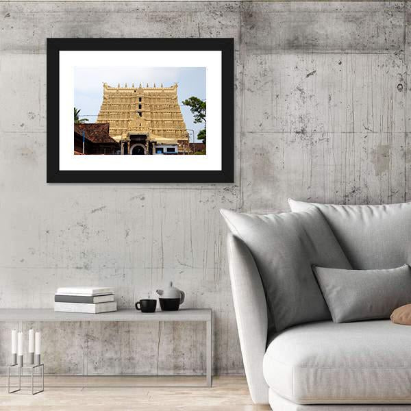 Temple Of Thiruvananthapuram Canvas Wall Art-3 Horizontal-Gallery Wrap-25" x 16"-Tiaracle