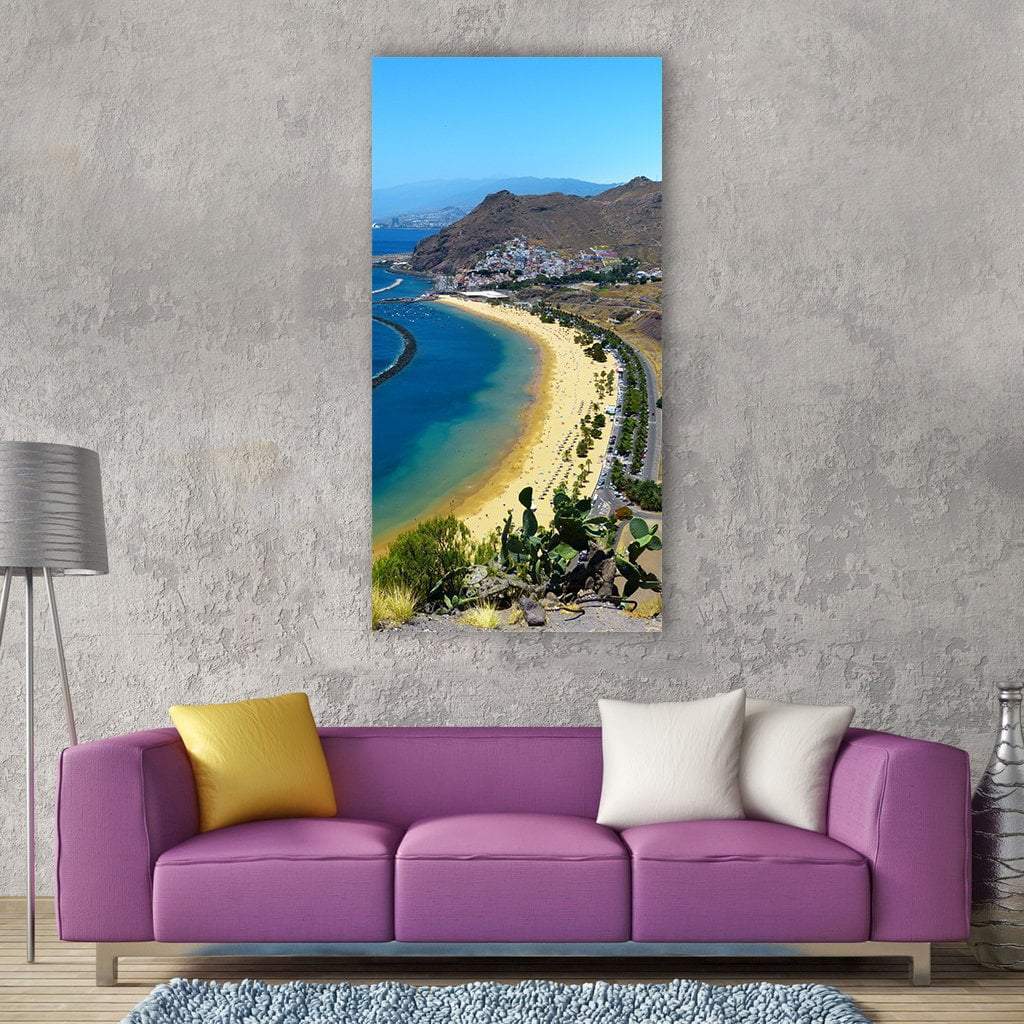 Tenerife Canary Islands Beach In Spain Vertical Canvas Wall Art-1 Vertical-Gallery Wrap-12" x 24"-Tiaracle