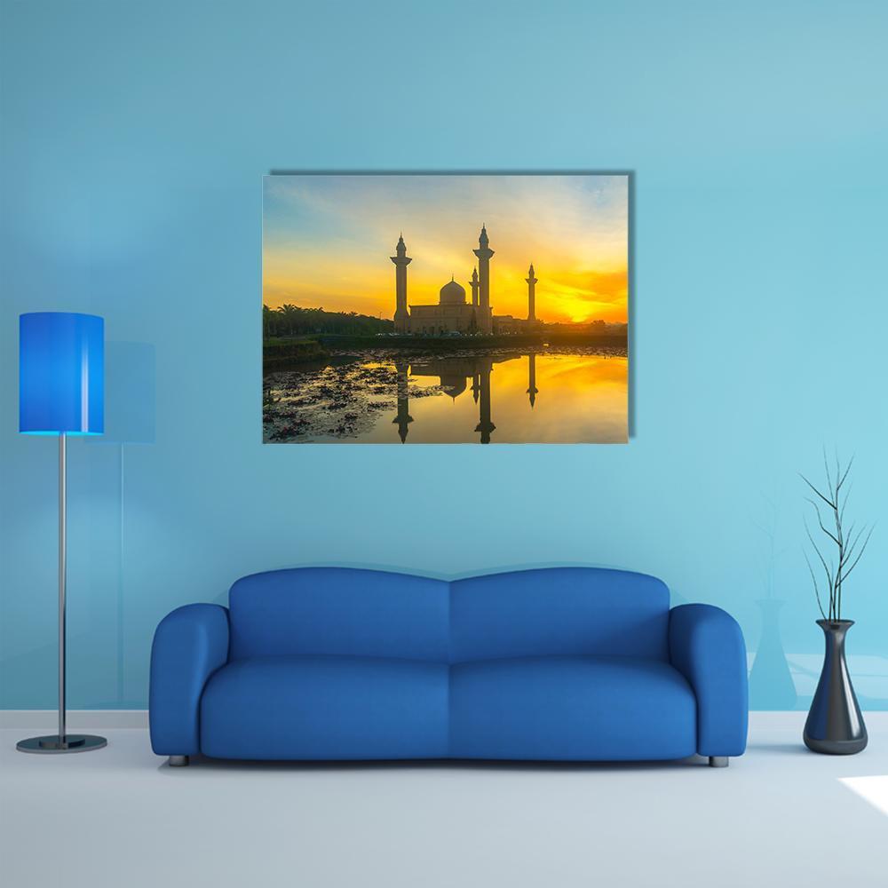 Tengku Ampuan Jemaah Mosque Canvas Wall Art-1 Piece-Gallery Wrap-36" x 24"-Tiaracle
