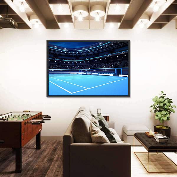 Tennis Court Panoramic Canvas Wall Art-1 Piece-36" x 12"-Tiaracle