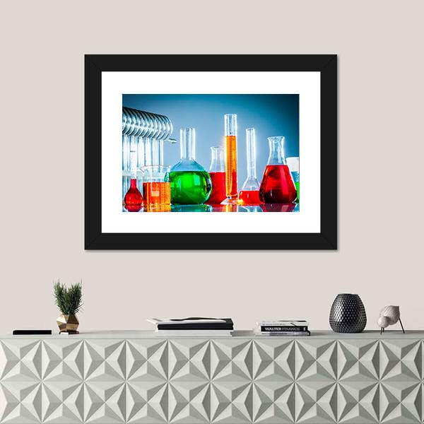 Test Tubes Canvas Wall Art-5 Horizontal-Gallery Wrap-22" x 12"-Tiaracle