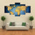 Textured World Map Canvas Wall Art-3 Horizontal-Gallery Wrap-37" x 24"-Tiaracle