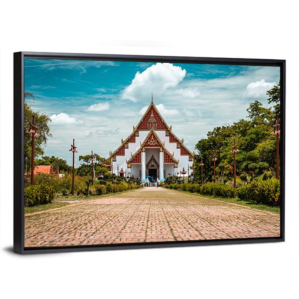 Thai Buddhist Temple Panoramic Canvas Wall Art-1 Piece-36" x 12"-Tiaracle