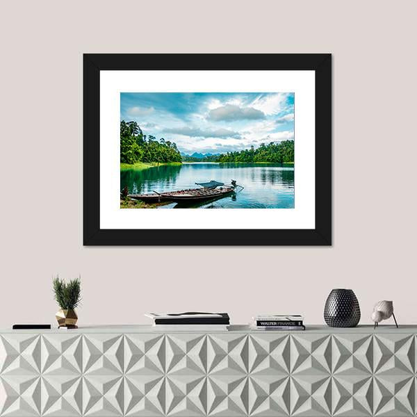 Thai Traditional Boat Canvas Wall Art-5 Horizontal-Gallery Wrap-22" x 12"-Tiaracle