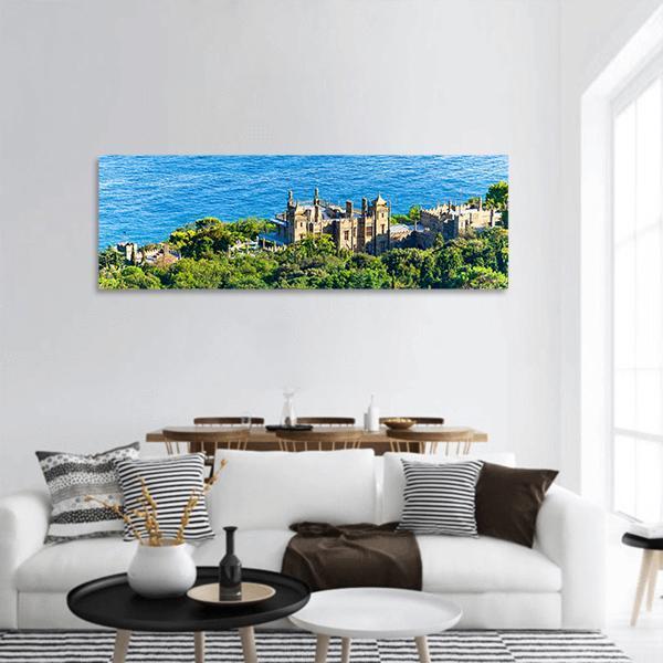 The Alupka Palace In Crimea Panoramic Canvas Wall Art-1 Piece-36" x 12"-Tiaracle