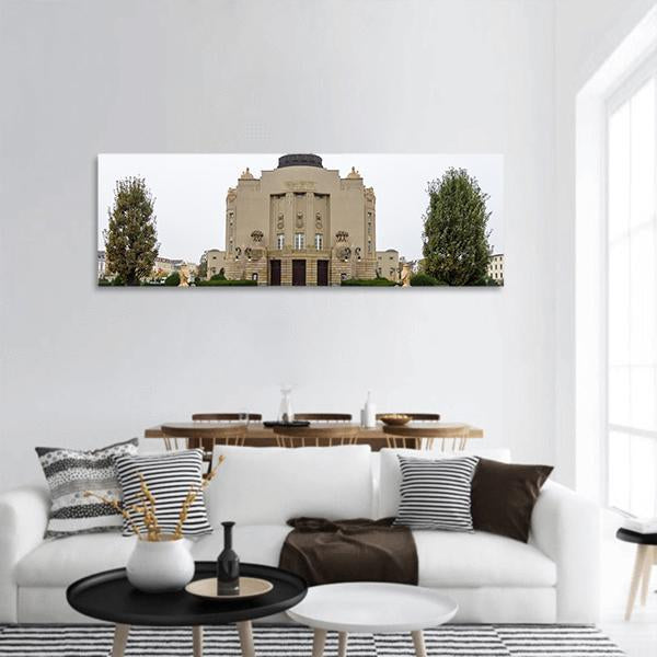 State Theater In Cottbus Panoramic Canvas Wall Art-1 Piece-36" x 12"-Tiaracle