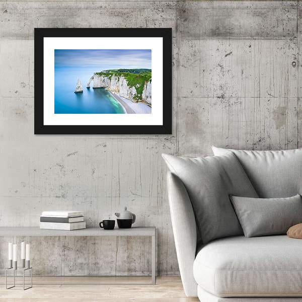 The Aval Cliff Canvas Wall Art-5 Horizontal-Gallery Wrap-22" x 12"-Tiaracle