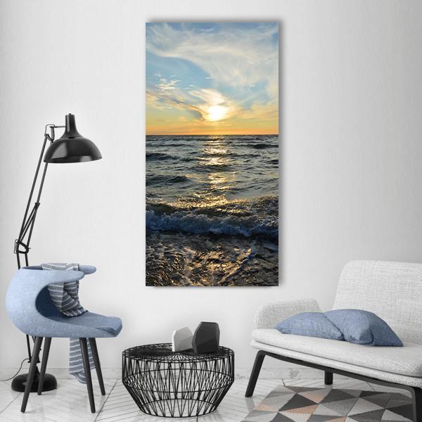 The Baltic Sea Beach Vertical Canvas Wall Art-1 Vertical-Gallery Wrap-12" x 24"-Tiaracle