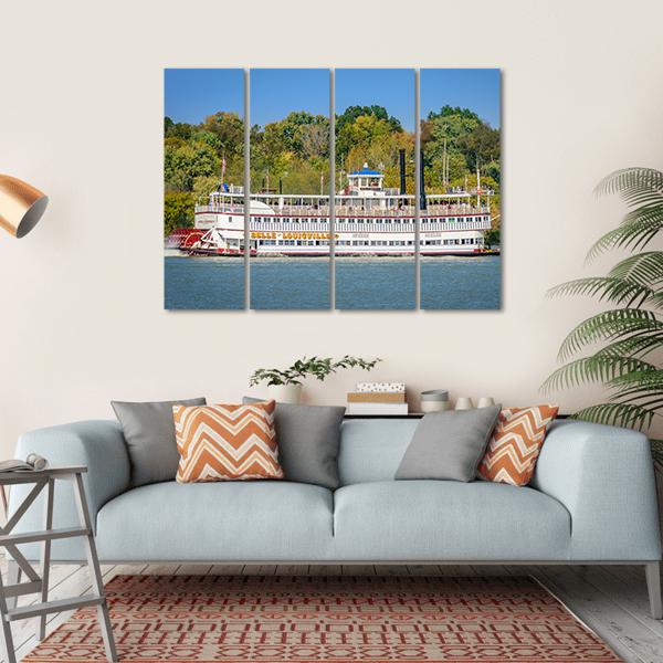 The Belle Of Louisville Canvas Wall Art-4 Horizontal-Gallery Wrap-34" x 24"-Tiaracle
