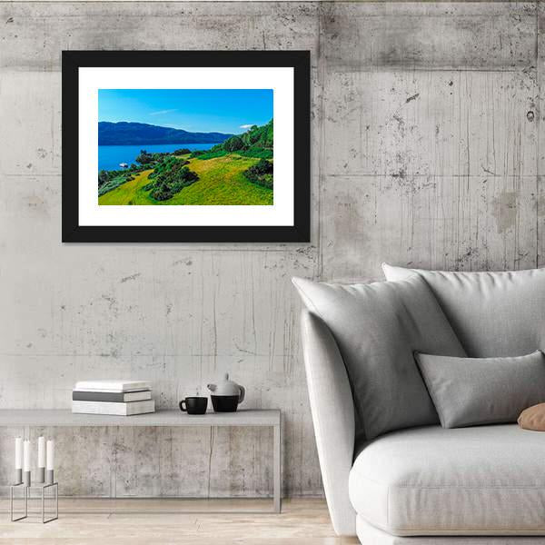 The Blue Water Of Loch Ness Canvas Wall Art-3 Horizontal-Gallery Wrap-25" x 16"-Tiaracle