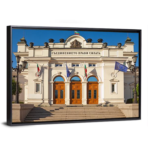 The Bulgarian Parliament Canvas Wall Art-3 Horizontal-Gallery Wrap-25" x 16"-Tiaracle
