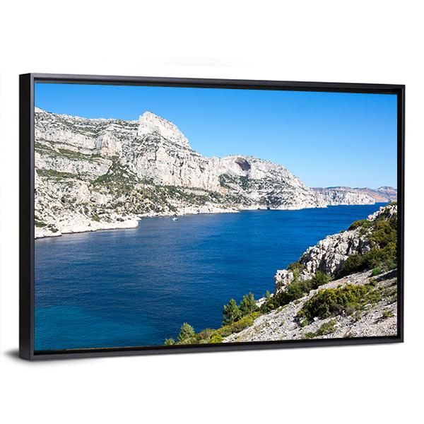 The Calanque de Morgiou Canvas Wall Art-3 Horizontal-Gallery Wrap-25" x 16"-Tiaracle