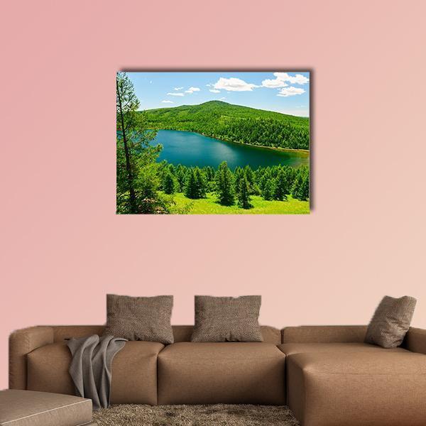 The Camel Ride Sky Pond Canvas Wall Art-1 Piece-Gallery Wrap-48" x 32"-Tiaracle