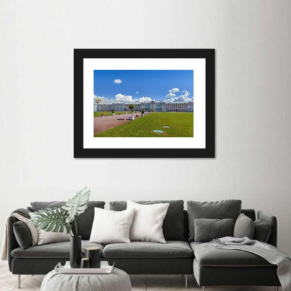 The Catherine Palace In Russia Canvas Wall Art-1 Piece-Framed Print-20" x 16"-Tiaracle