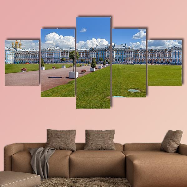 The Catherine Palace In Russia Canvas Wall Art-5 Star-Gallery Wrap-62" x 32"-Tiaracle