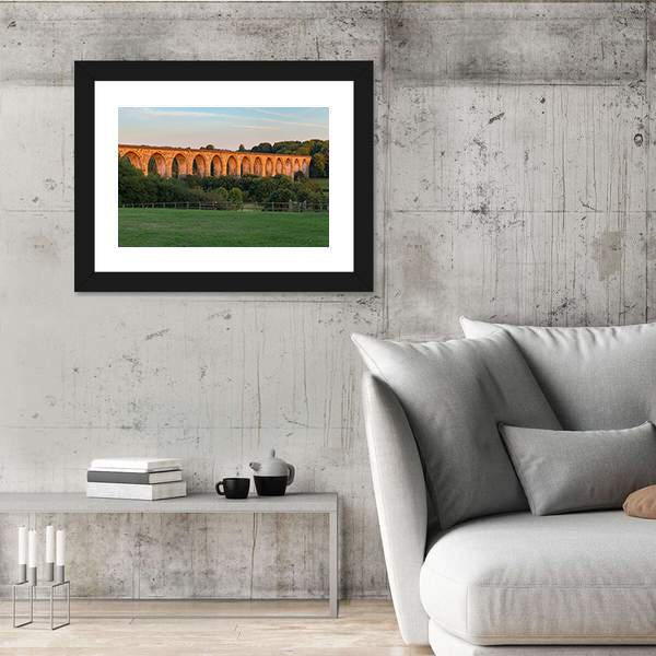 The Cefn Mawr Viaduct Panoramic Canvas Wall Art-1 Piece-36" x 12"-Tiaracle