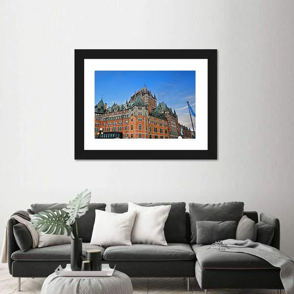 The Chateau Frontenac Canada Canvas Wall Art-1 Piece-Framed Print-20" x 16"-Tiaracle
