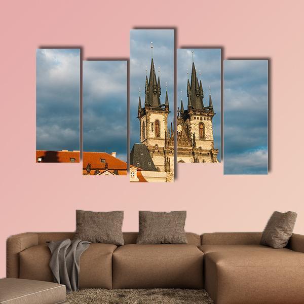The Church Of The Virgin Mary In The Czech Republic Canvas Wall Art-5 Pop-Gallery Wrap-47" x 32"-Tiaracle