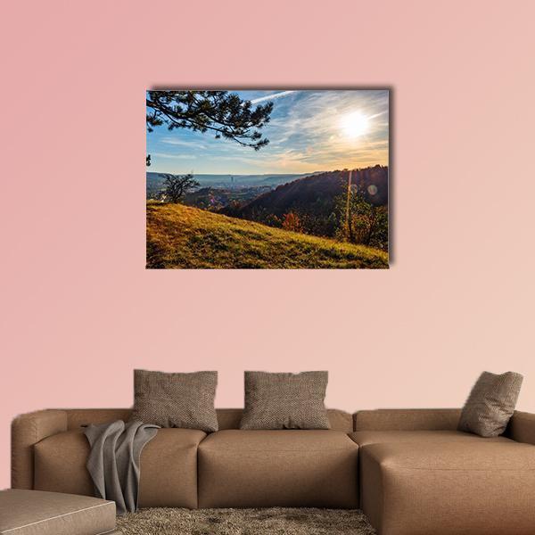 The City Jena On The Saale Canvas Wall Art-1 Piece-Gallery Wrap-48" x 32"-Tiaracle