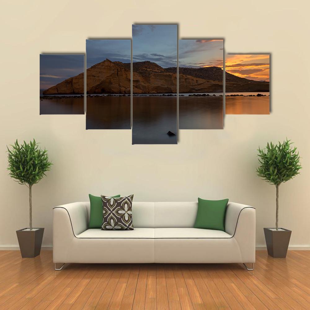 The Closed Cove In Aguilas Canvas Wall Art-5 Star-Gallery Wrap-62" x 32"-Tiaracle