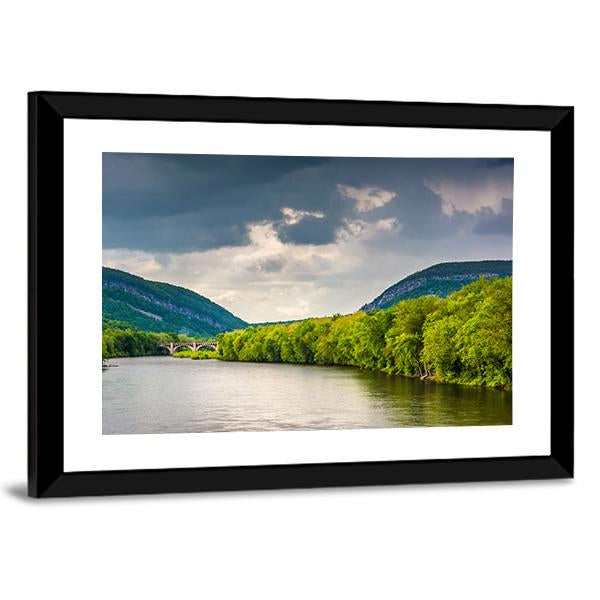 The Delaware River Canvas Wall Art-3 Horizontal-Gallery Wrap-25" x 16"-Tiaracle