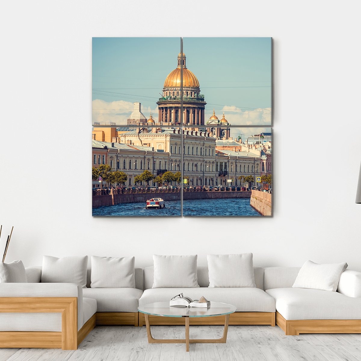 St Isaac's Cathedral Canvas Wall Art-4 Square-Gallery Wrap-17" x 17"-Tiaracle