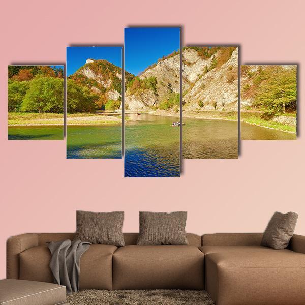 The Dunajec River Gorge Canvas Wall Art-5 Star-Gallery Wrap-62" x 32"-Tiaracle