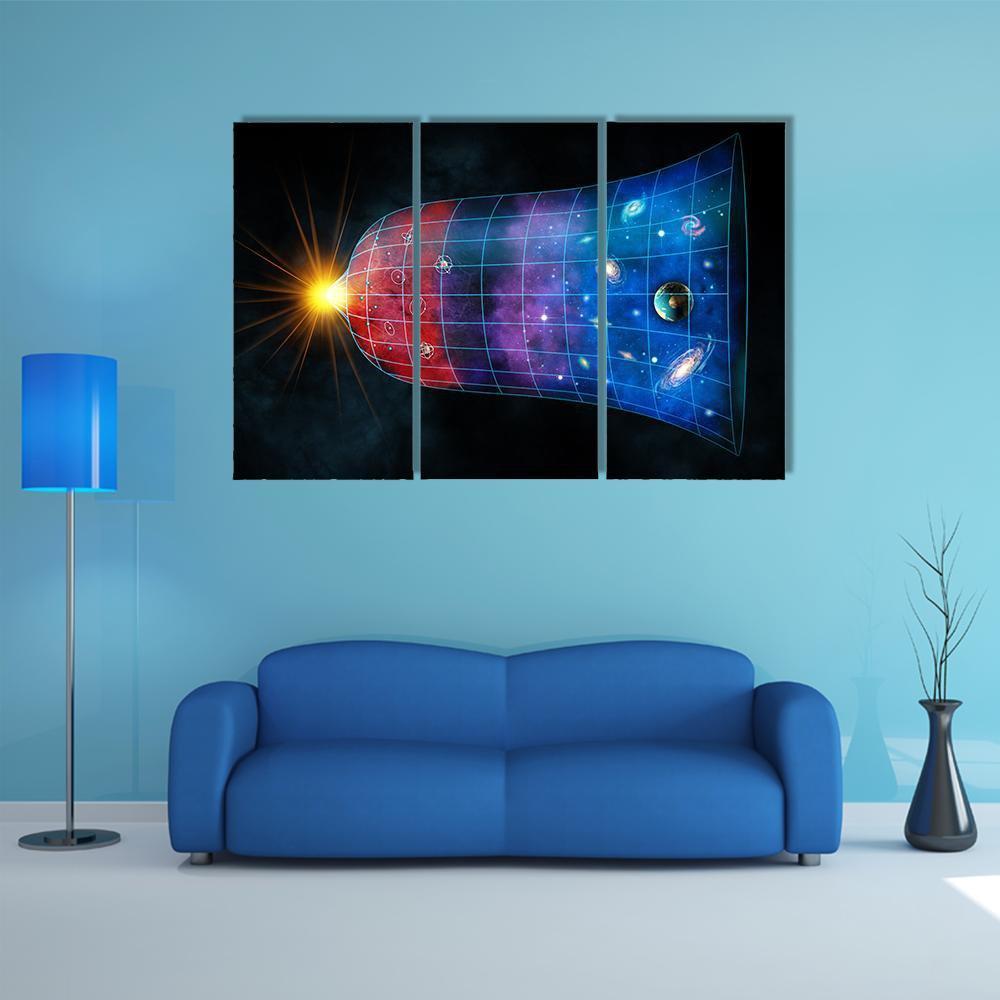 The Expansion Of The Universe Canvas Wall Art-3 Horizontal-Gallery Wrap-37" x 24"-Tiaracle