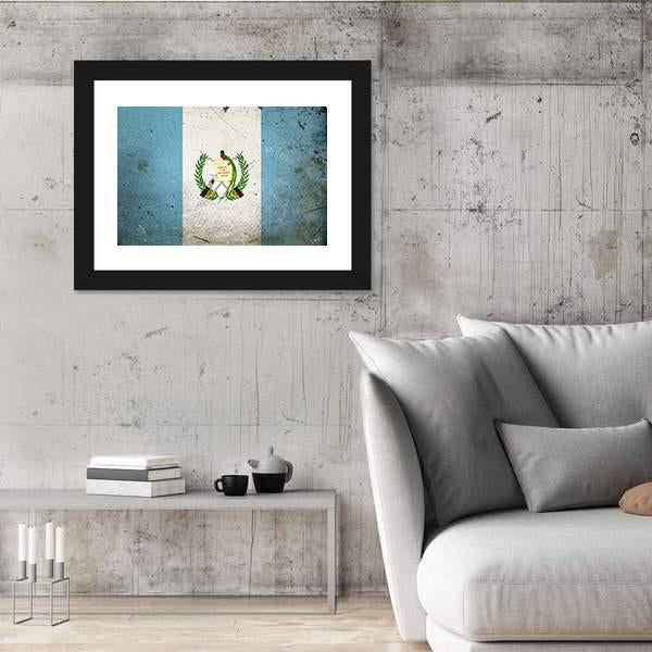 The Flag Of Guatemala Canvas Wall Art-3 Horizontal-Gallery Wrap-25" x 16"-Tiaracle