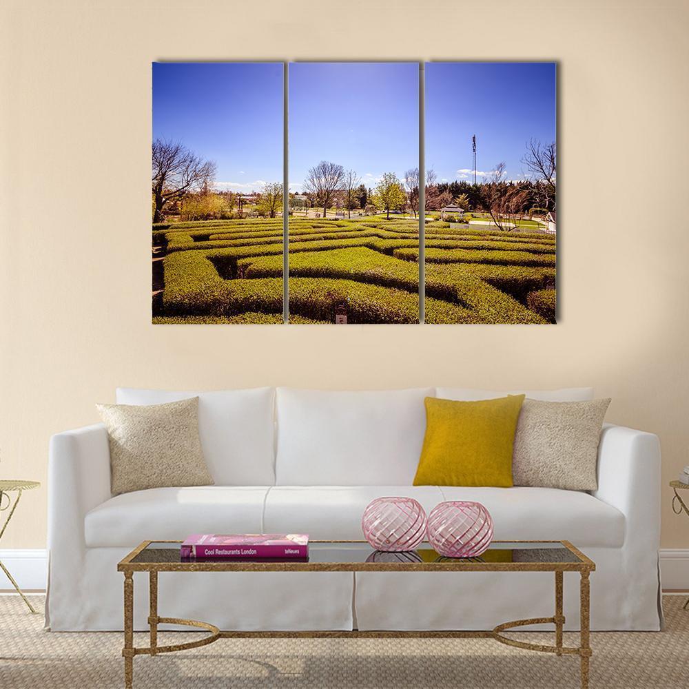 Hirschstetten Garden In Vienna Canvas Wall Art-3 Horizontal-Gallery Wrap-37" x 24"-Tiaracle