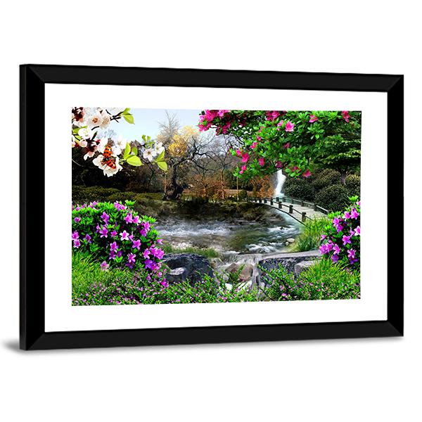 The Four Seasons Canvas Wall Art-5 Horizontal-Gallery Wrap-22" x 12"-Tiaracle