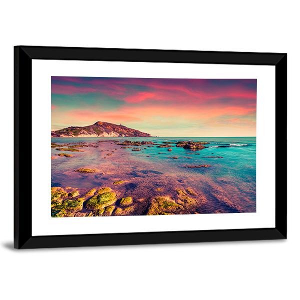 The Giallonardo Beach Panoramic Canvas Wall Art-1 Piece-36" x 12"-Tiaracle