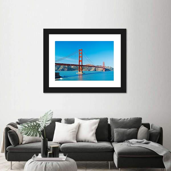 The Golden Gate Bridge Canvas Wall Art-1 Piece-Framed Print-20" x 16"-Tiaracle