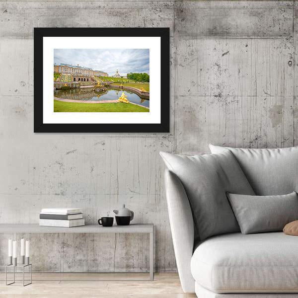 The Grand Cascade Fountain Canvas Wall Art-3 Horizontal-Gallery Wrap-25" x 16"-Tiaracle