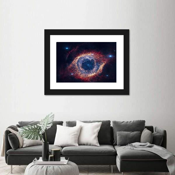 The Helix Nebula (Eye Of God) Canvas Wall Art-1 Piece-Framed Print-20" x 16"-Tiaracle