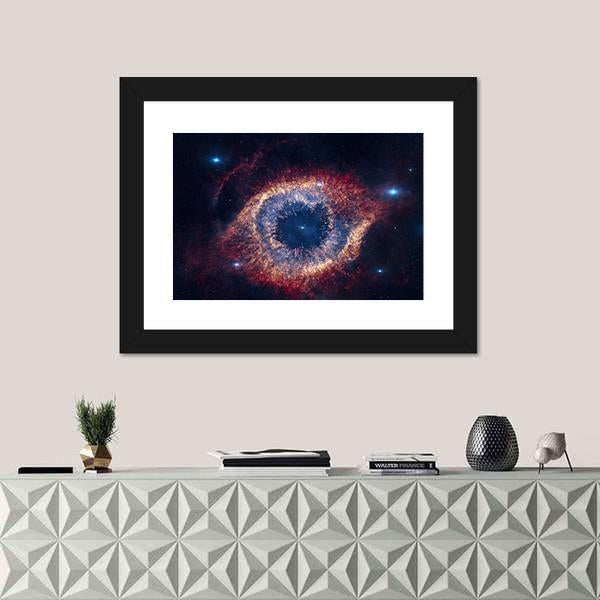 The Helix Nebula (Eye Of God) Panoramic Canvas Wall Art-1 Piece-36" x 12"-Tiaracle