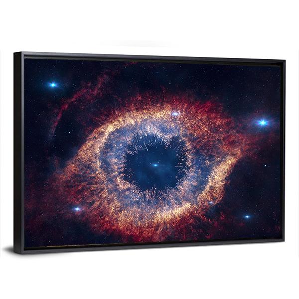 The Helix Nebula (Eye Of God) Vertical Canvas Wall Art-3 Vertical-Gallery Wrap-12" x 25"-Tiaracle