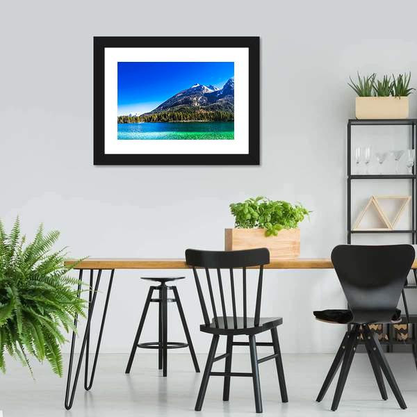 The Hintersee Lake Canvas Wall Art-3 Horizontal-Gallery Wrap-25" x 16"-Tiaracle