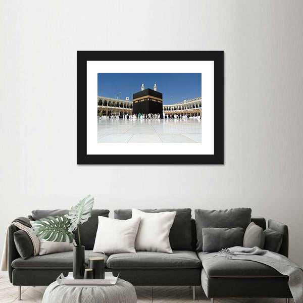The Holly Kaaba Vertical Canvas Wall Art-3 Vertical-Gallery Wrap-12" x 25"-Tiaracle