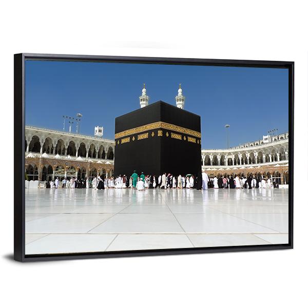 The Holly Kaaba Vertical Canvas Wall Art-3 Vertical-Gallery Wrap-12" x 25"-Tiaracle