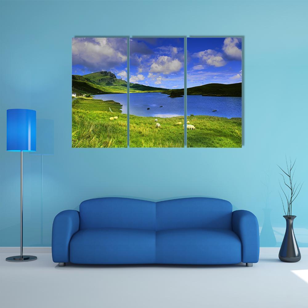 The Isle Of Skye Scotland Canvas Wall Art-3 Horizontal-Gallery Wrap-37" x 24"-Tiaracle
