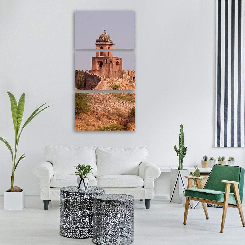 Jaigarh Fort Near Jaipur India Vertical Canvas Wall Art-3 Vertical-Gallery Wrap-12" x 25"-Tiaracle