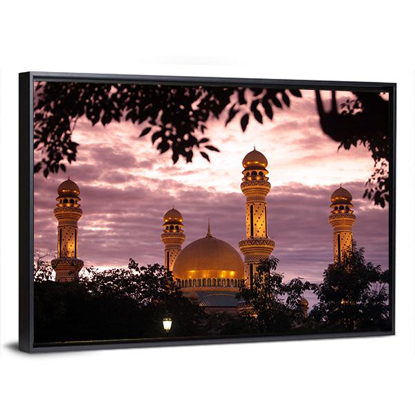 The Jame Asr Canvas Wall Art-3 Horizontal-Gallery Wrap-25" x 16"-Tiaracle