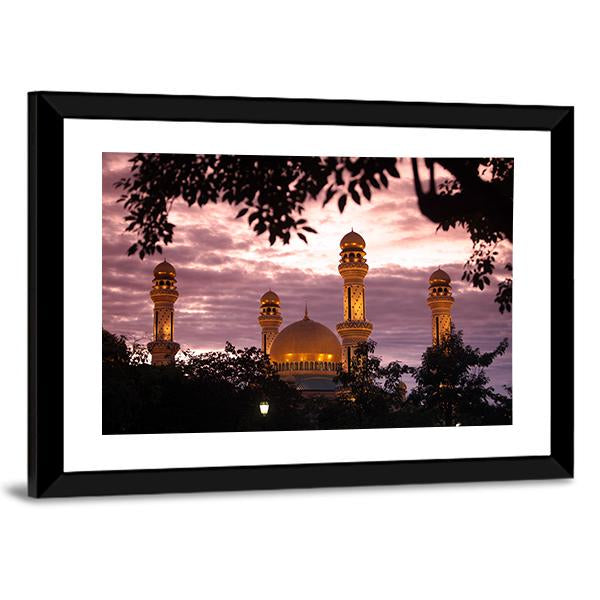 The Jame Asr Canvas Wall Art-3 Horizontal-Gallery Wrap-25" x 16"-Tiaracle
