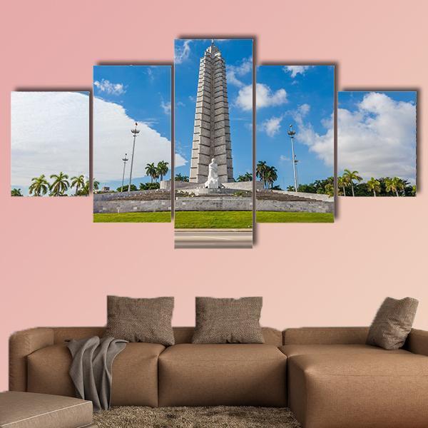 The Jose Marti Memorial Canvas Wall Art-5 Star-Gallery Wrap-62" x 32"-Tiaracle