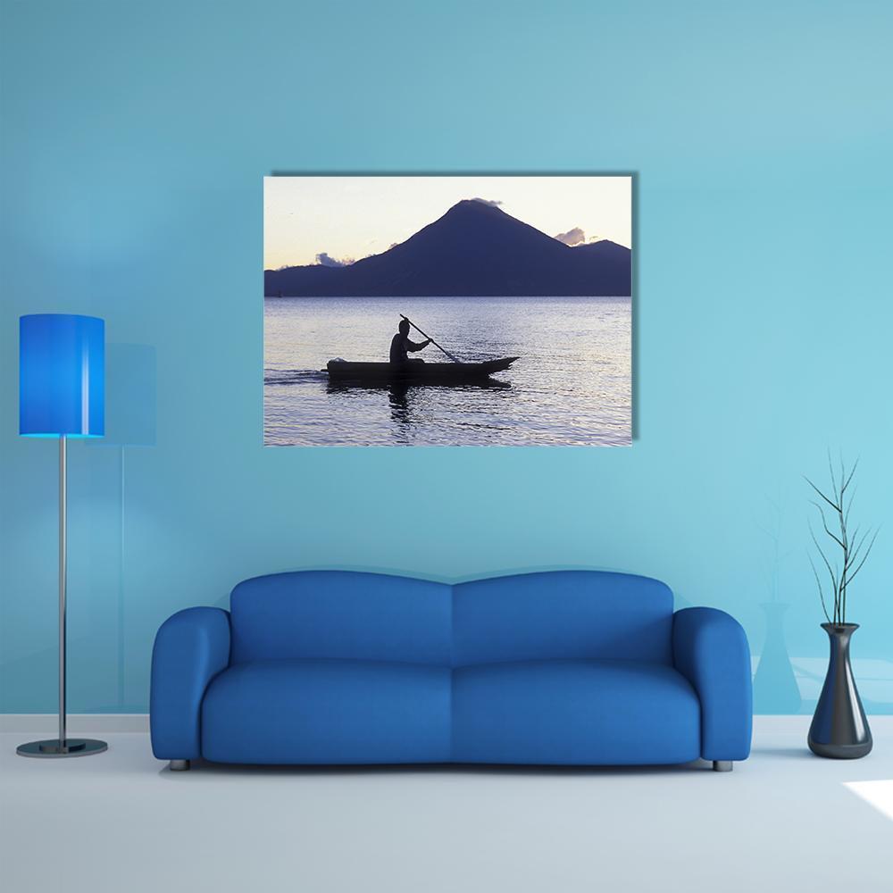 The Lake Atitlan Canvas Wall Art-1 Piece-Gallery Wrap-48" x 32"-Tiaracle